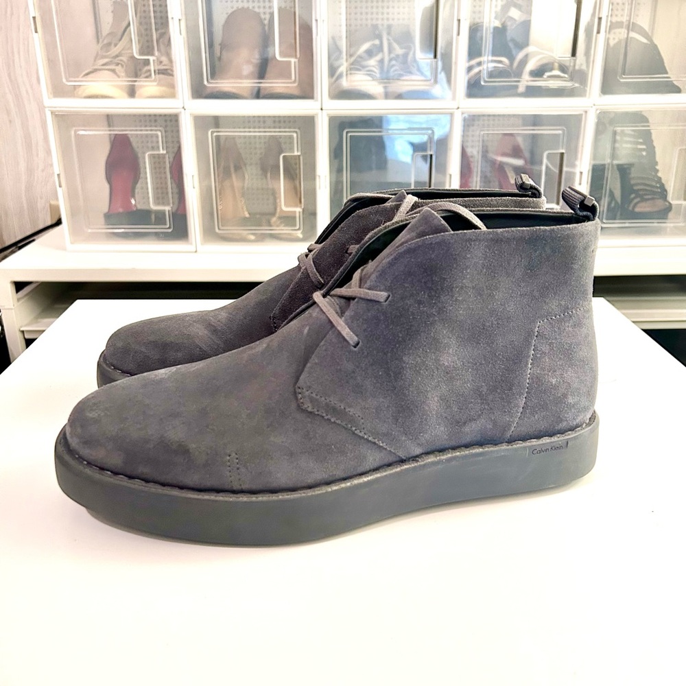 Calvin Klein Dark Gray Chukka Boots